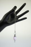 Edelstein Pendel "Wassertropfen Rosenquarz"