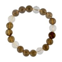 Edelsteinarmband "Rauchquarz/Bergkristall"