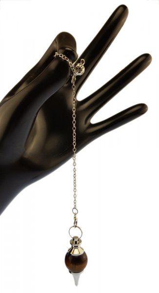 Edelstein Pendel "Wassertropfen Tigerauge"